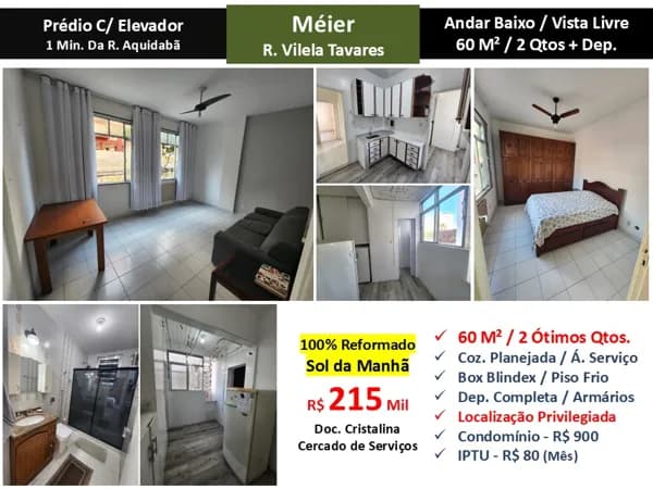 Apto Méier Vilela Tavares 60M²