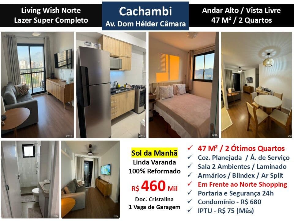 Apto Cachambi Living Wish Norte 47M²