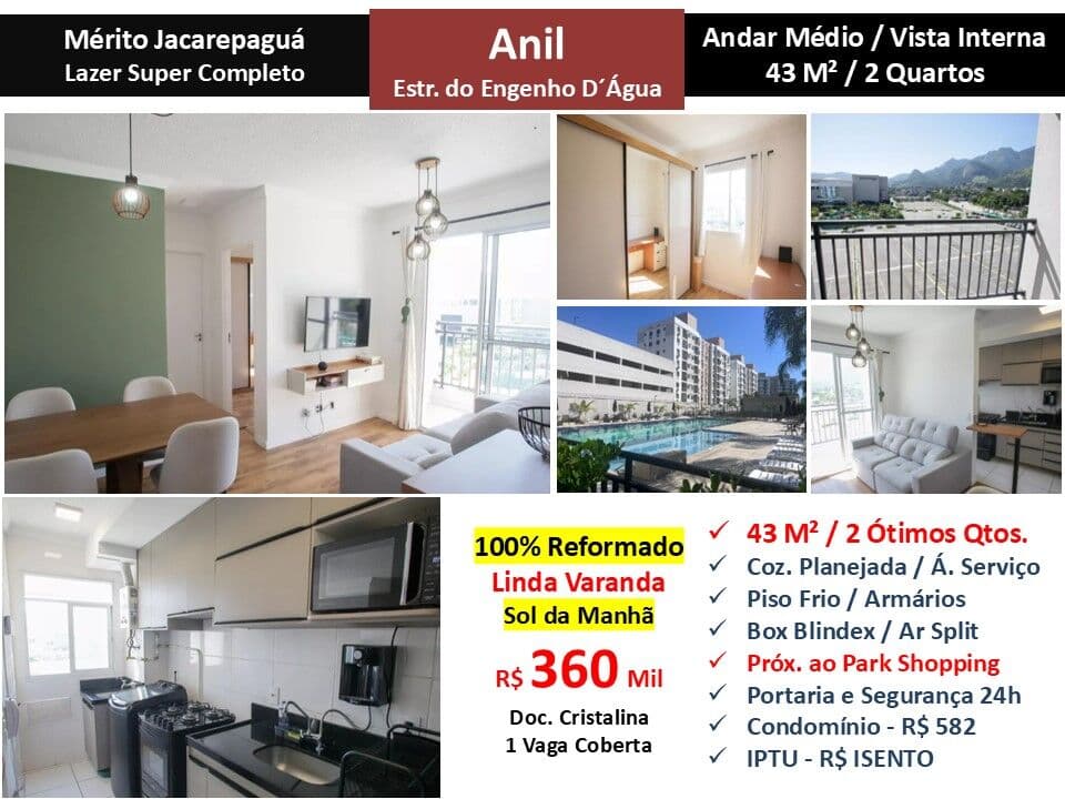 Apto JPA Anil Mérito 43M²