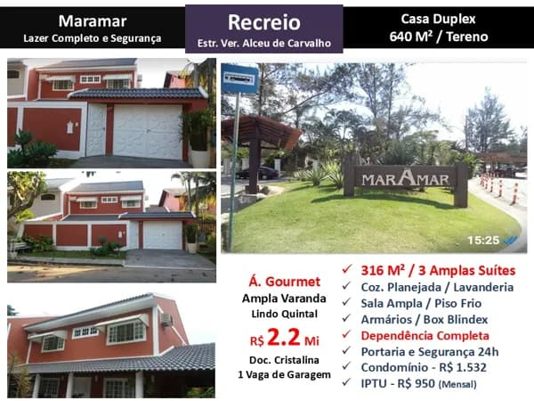 Casa Recreio Maramar 316M²