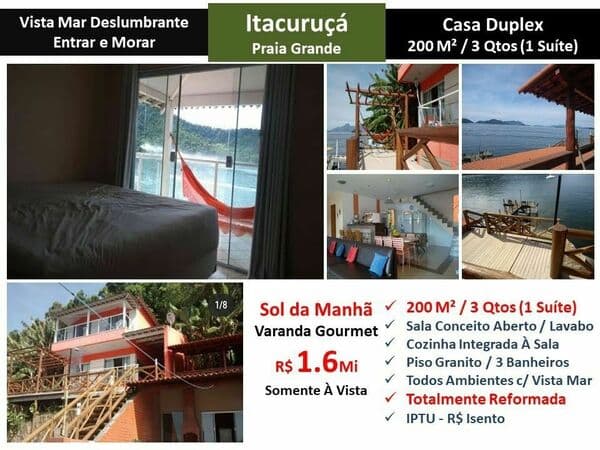 Casa Itacuruça Mangaratiba Praia Grande 200M²