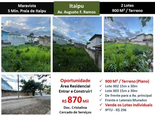 Terreno Itaipu Maravista 900M²