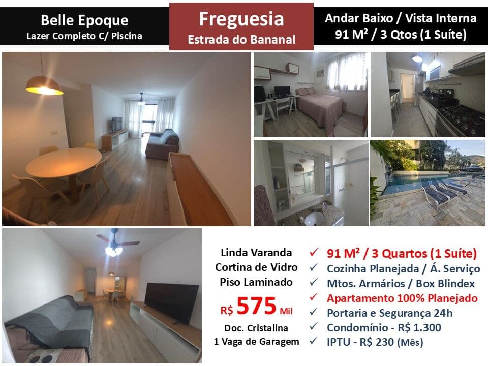Apto JPA Freguesia Bananal Belle Epoque 91M² 4