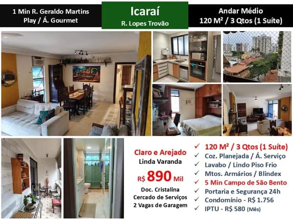 Apto Niteroi Icarai Lopes Trovão 120M²