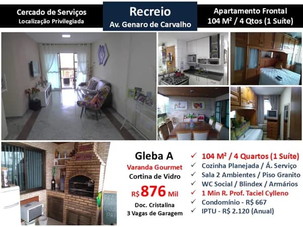 Apto Recreio Gleba A Genaro de Carvalho 104M² 3