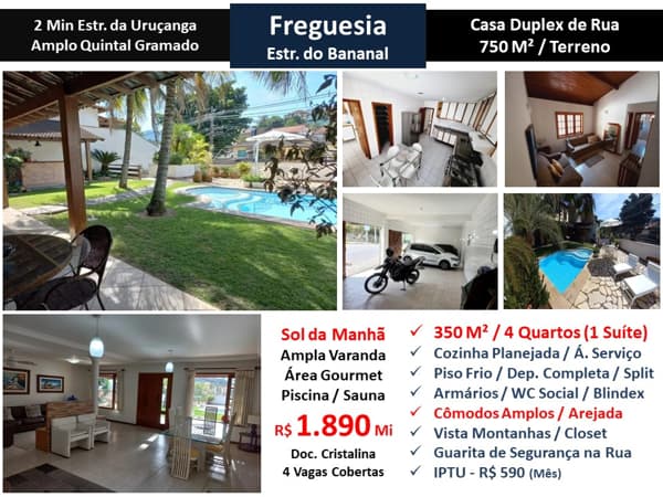 Casa JPA Freguesia Bananal 350M²