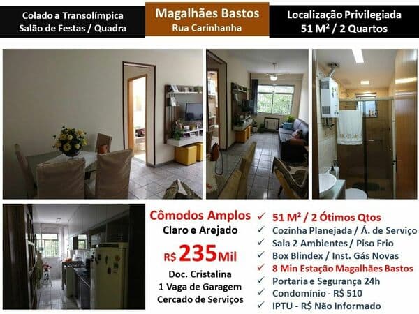 Apto Magalhães Bastos Carinhanha 51M²