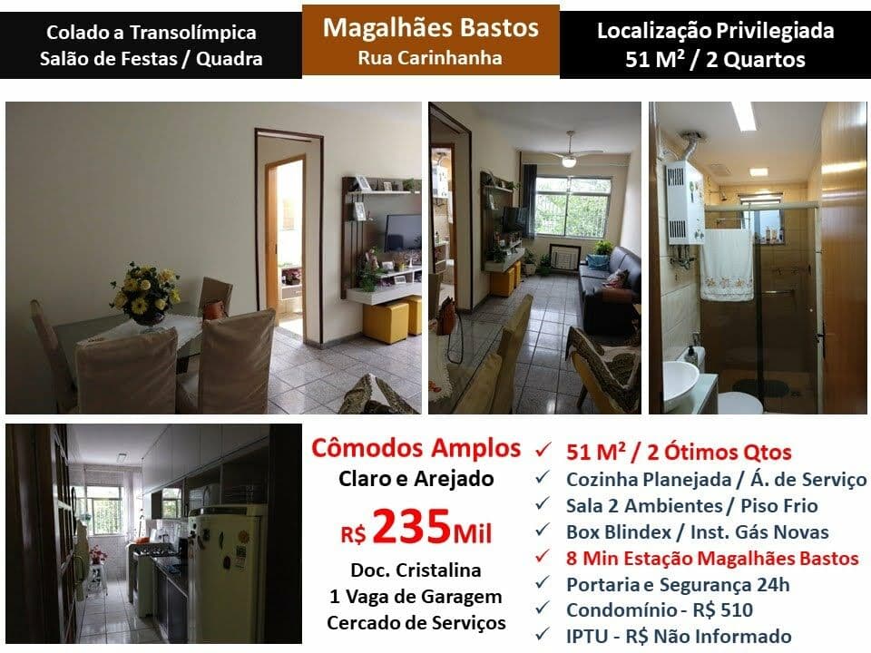Apto Magalhães Bastos Carinhanha 51M²