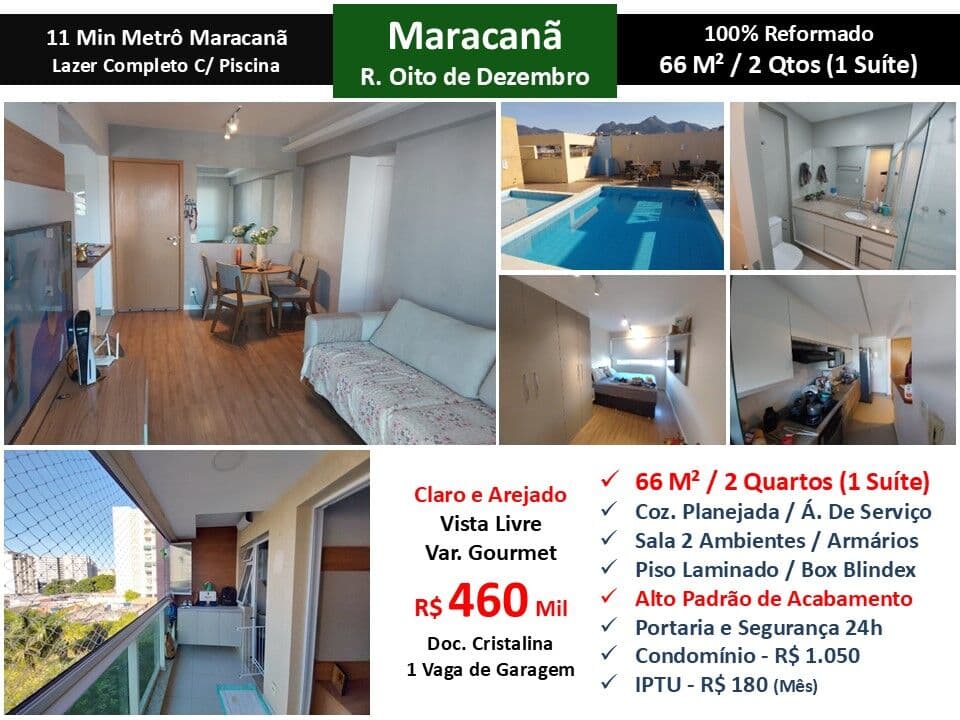 Apto Maracanã Oito de Dezembro 74M²