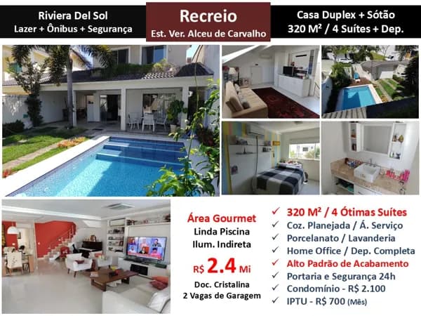 Casa Recreio Riviera Del Sol 320M² 4
