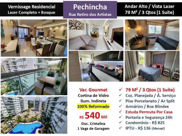 Apto JPA Pechincha Vernissage 79M²