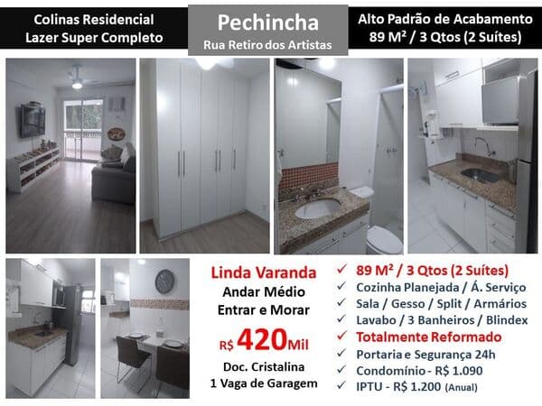 Apto JPA Pechincha Colinas Residencial 89M²