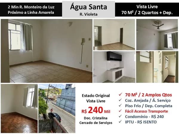 Apto Água Santa Violeta 70M²
