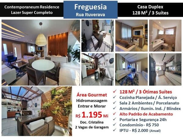 Casa JPA Freguesia Ituverava Contemporaneum 128M²
