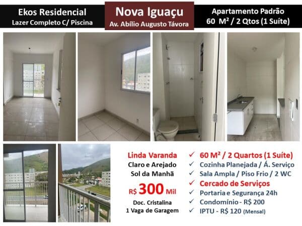 Apto Nova Iguaçu Ekos Residencial 60M²