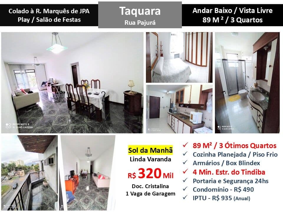 Apto JPA Taquara Pajurá 89M²