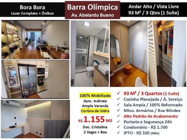 Apto Barra Olímpica Bora Bora 93M²