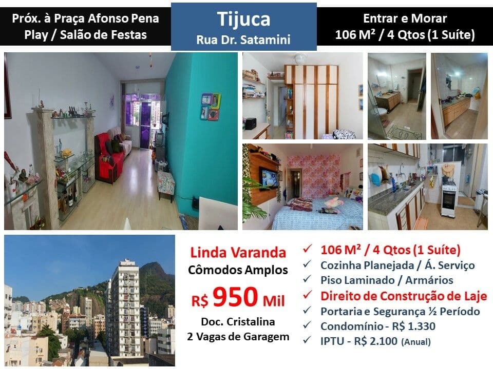 Apto Tijuca Dr. Satamini 106M²