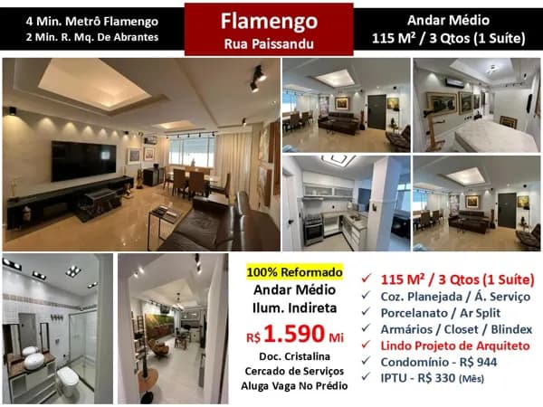 Apto Flamengo Paissandu 115M²