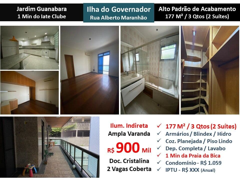 Apto Ilha do Governador Alberto Maranhão 177M²
