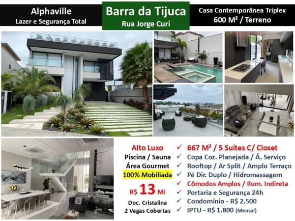 Casa Barra da Tijuca Alphaville 667M²
