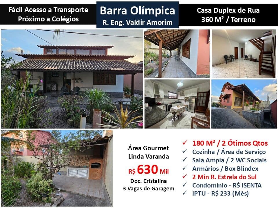 Casa Barra Olímpica Valdir Amorim 180M²