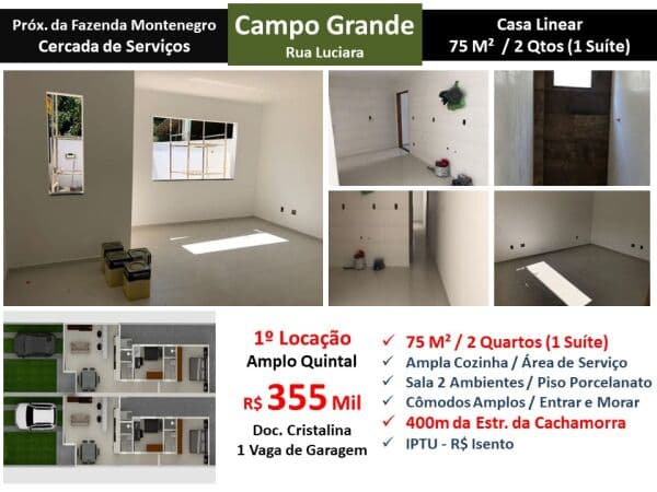 Casa Campo Grande Luciara 75M²