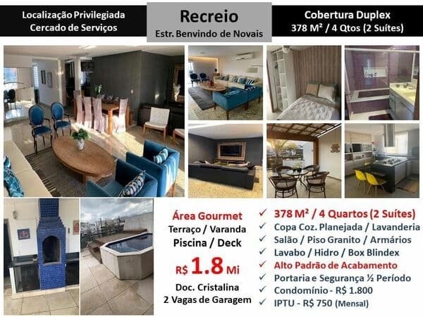 Cob Recreio Gleba B Bemvindo de Novaes 378M²