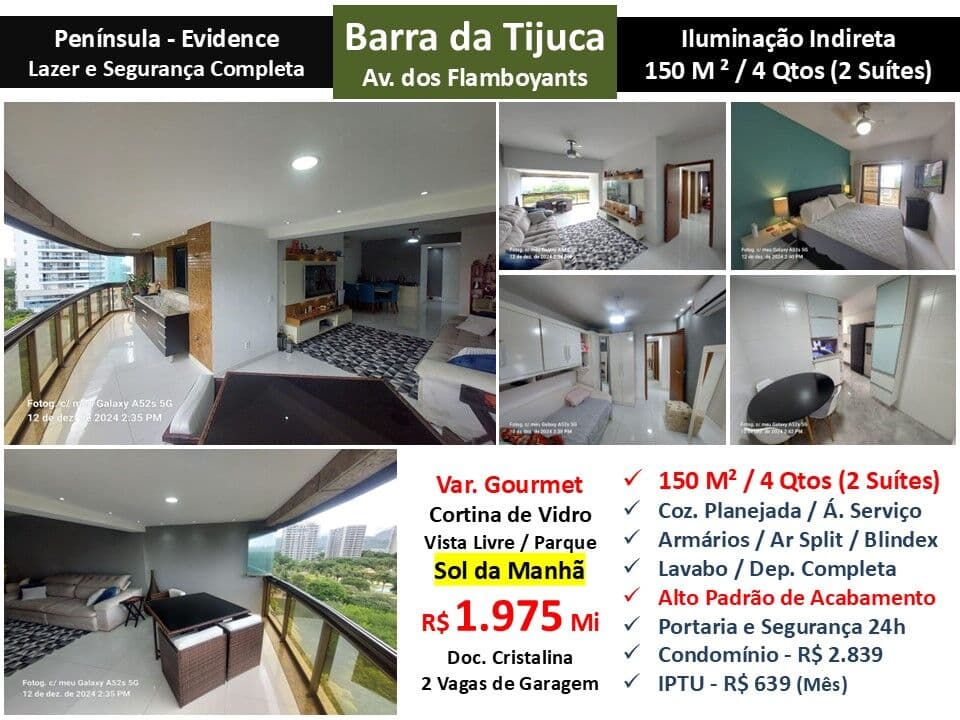 Apto Barra da Tijuca Peninsula Evidence 150M²