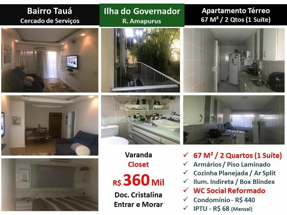 Apto Ilha do Governador Amaparus 67M² Garden