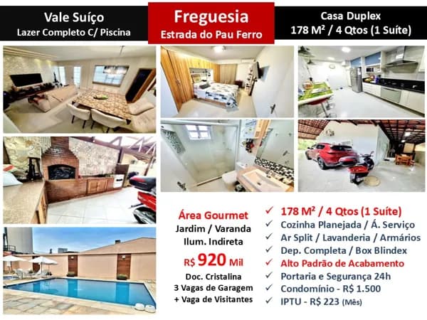 Casa JPA Freguesia Vale Suiço 178M²
