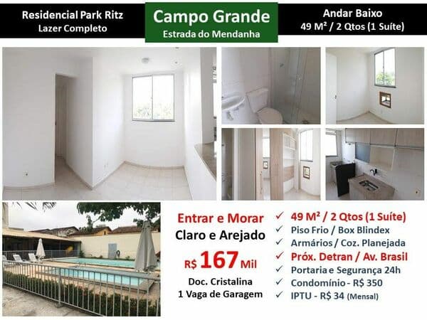 Apto Campo Grande Park Ritz 49M²