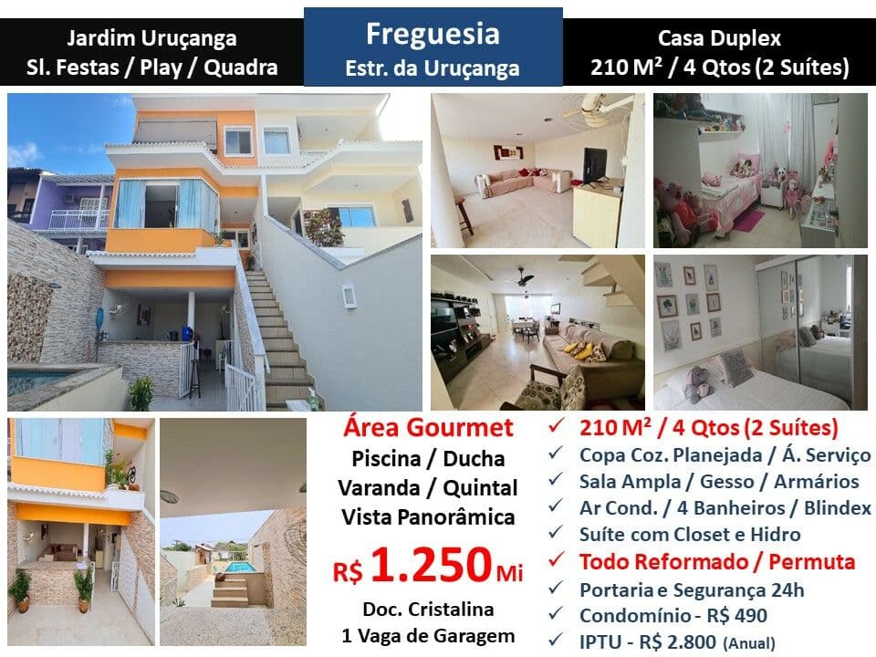 Casa JPA Freguesia Jardim Uruçanga 210M²