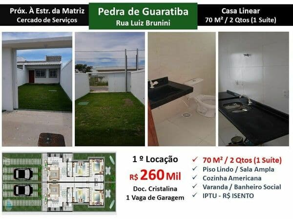 Casa Pedra de Guaratiba Luiz Brunini 70M²