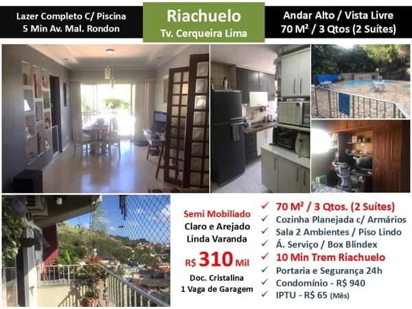 Apto Riachuelo Cerqueira Lima 70M²