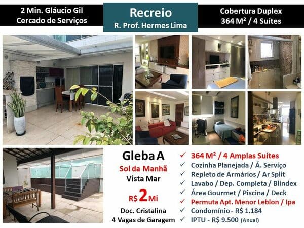 Cob Recreio Gleba A Praia Hermes de Lima 364M²