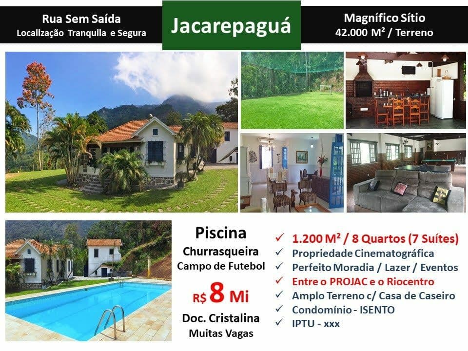 Fazenda/Sítios/Chácaras em Rio de Janeiro - Freguesia (Jacarepaguá)
