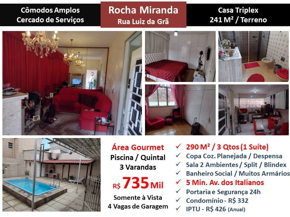 Casa Rocha Miranda Luiz da Grã 290M²