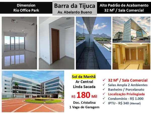 Sala Barra da Tijuca Dimension 32M²