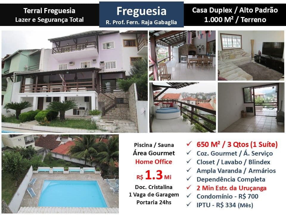 Casa JPA Freguesia Raja Gabaglia Terral 650M²