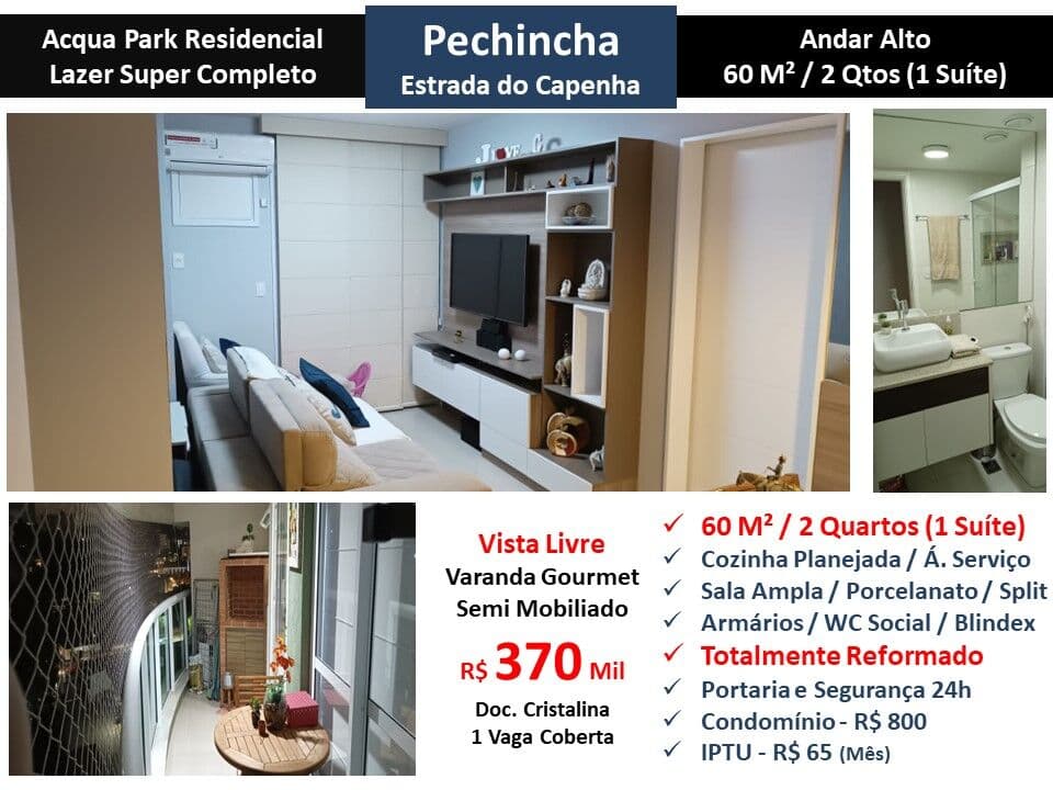 Apto JPA Pechincha Aqua Park 60M²