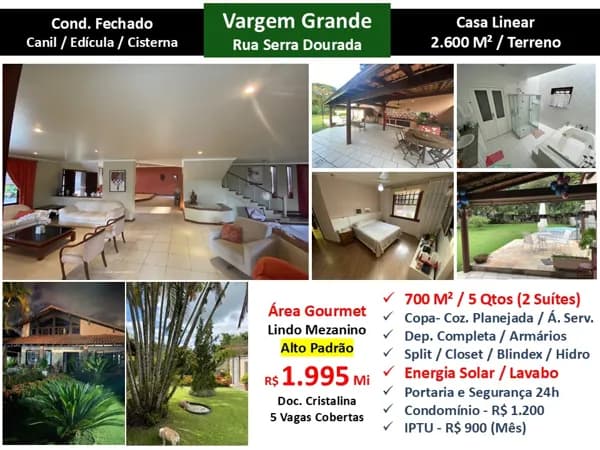 Casa Vargem Grande Serra Dourada 700M²
