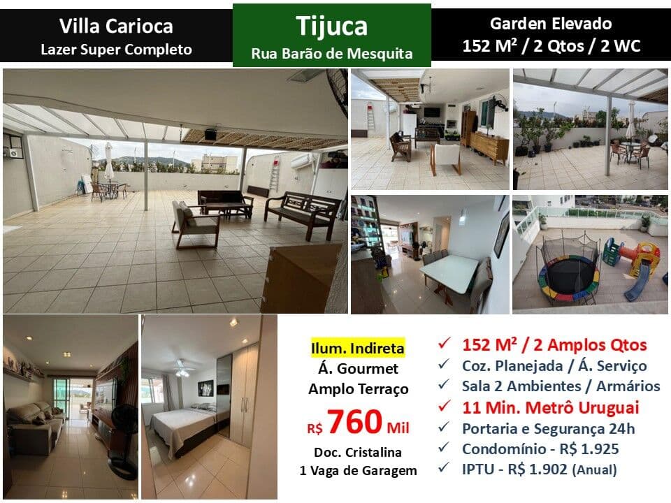 Apto Tijuca Barão de Mesquita Villa Carioca 152M²