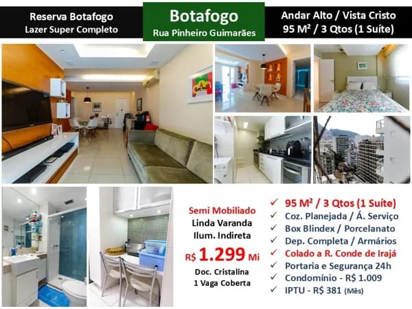 Apto Botafogo Pinheiro Guimarães Reserva Botafogo 95M²