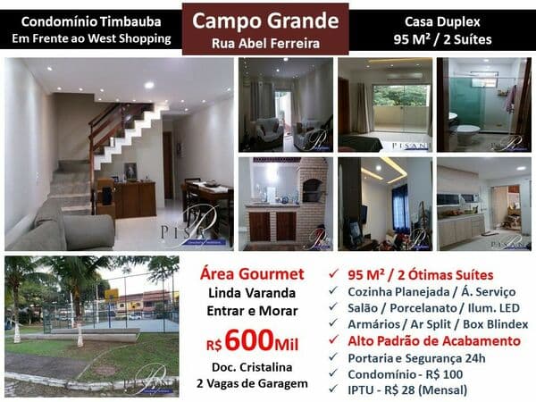 Casa Campo Grande Abel Ferreira Timbauba 95M²