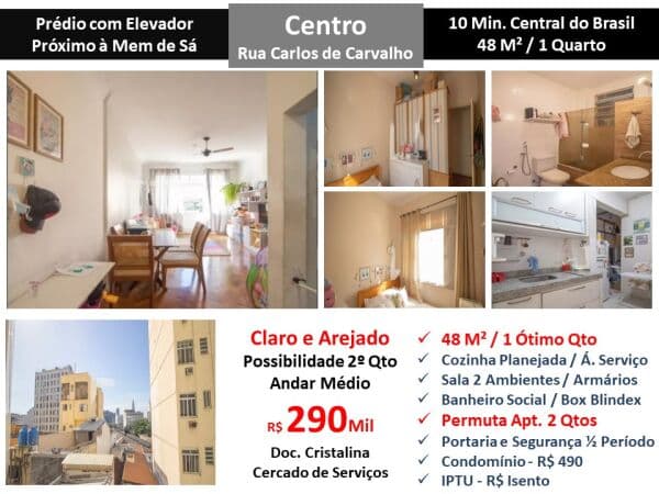 Apto Centro Carlos de Carvalho 48M²