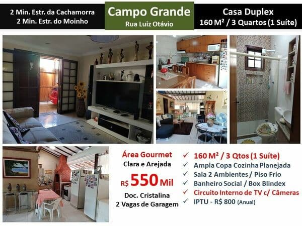Casa Campo Grande Luiz Otavio 160M²