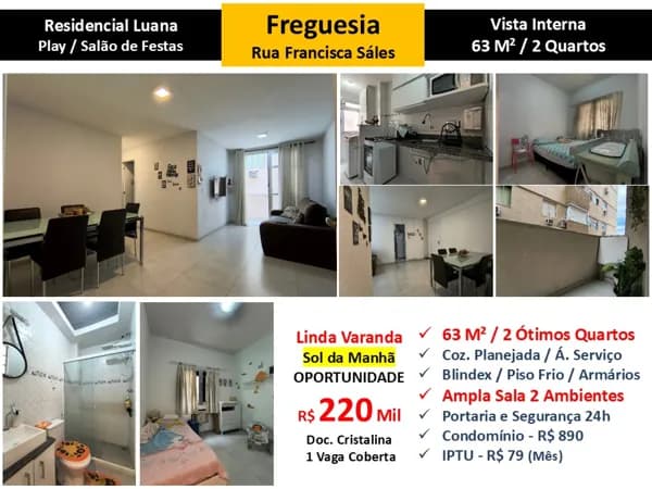 Apto JPA Freguesia Francisca Sales Luana 63M²