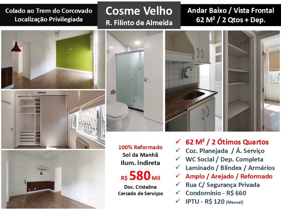 Apto Cosme Velho Filinto de Almeida 62M²