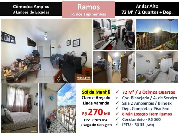 Apto Ramos Tupinambás 72M²